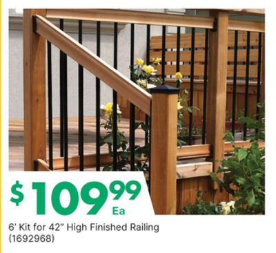 6' Kit for 42" High Finished Railing