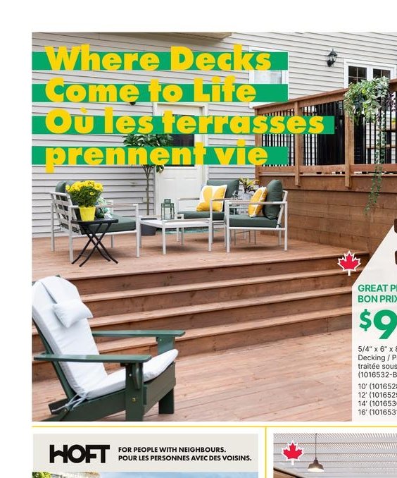 Deck composite traité haute pression