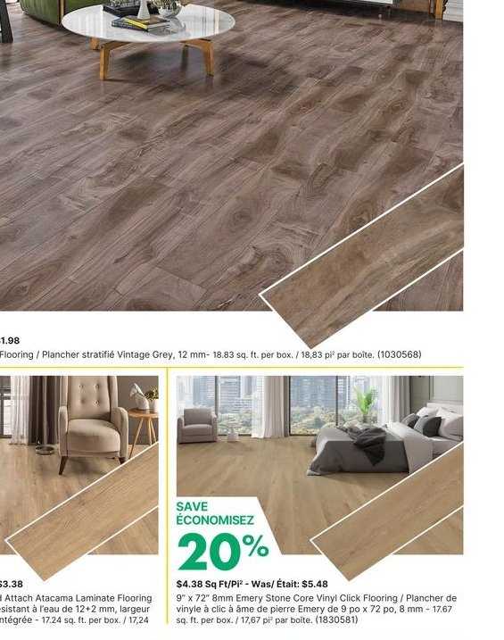 Plancher stratifié Vintage Grey Laminate Floori…