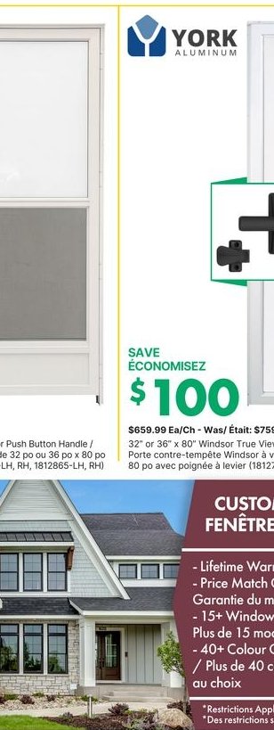 York Vinyl Sliding Patio Door