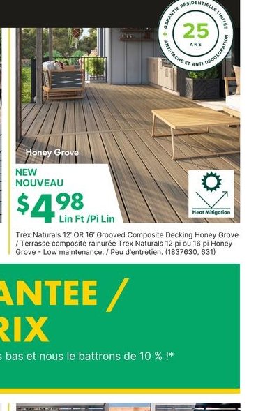 Trex Naturals 12" Henny Grove Composite Decking