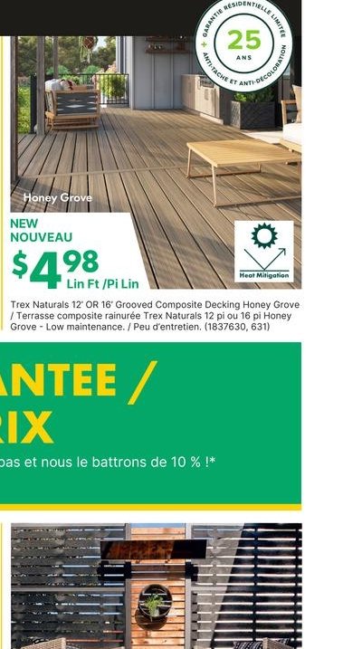 Trex Havana Grove 12' x 8' Grooved Composite De…