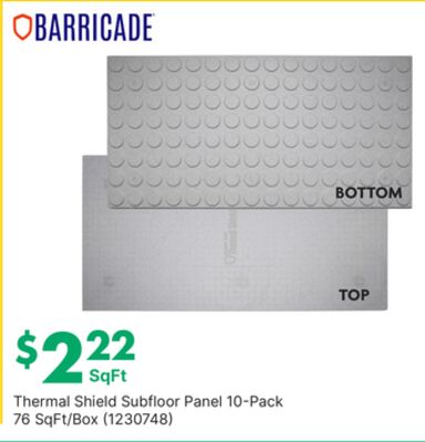 Thermal Shield Subfloor Panel 10-Pack