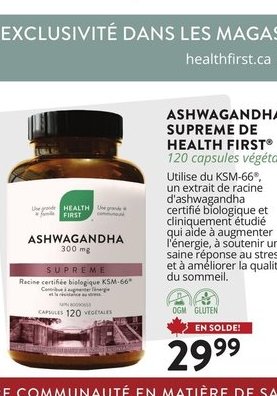 ASHWAGANDHA SUPRÊME DE HEALTH FIRST