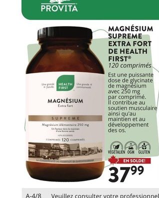 Magnésium Suprême Extra-fort Health First