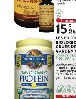 LES PROTÉINES BIOLOGIQUES CRUES DE GARDEN OF LI…
