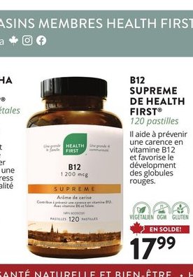 B12 SUPRÊME DE HEALTH FIRST