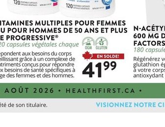 Vitamines Multiples pour Femmes de Progressive
