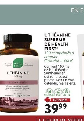 L-THÉANINE SUPRÊME DE HEALTH FIRST