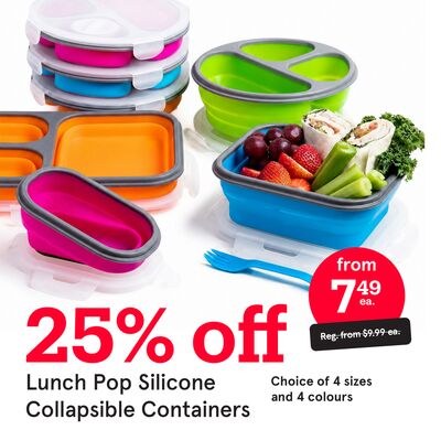 Lunch Pop Silicone Collapsible Containers