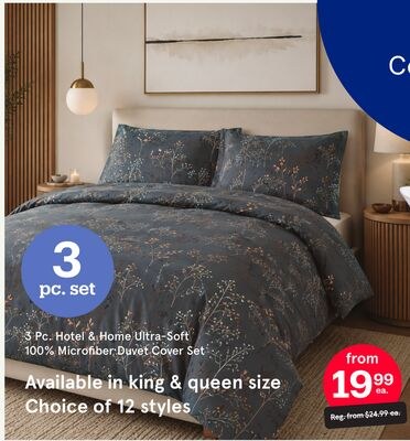 3 Pc. Hotel & Home Ultra-Soft 100% Microfiber D…