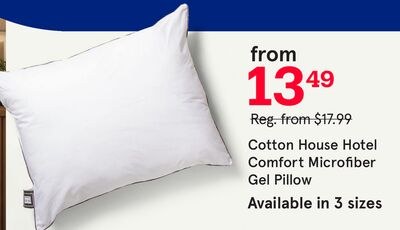 Cotton House Hotel Comfort Microfiber Gel Pillow