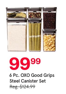 6 Pc. OXO Good Grips Steel Canister Set
