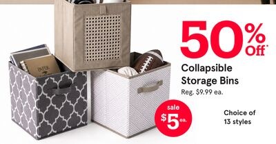 Collapsible Storage Bins