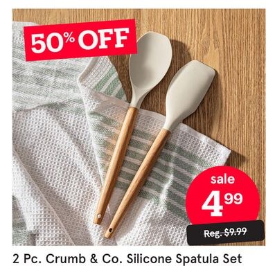 2 Pc. Crumb & Co. Silicone Spatula Set