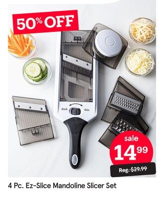 4 Pc. Ez-Slice Mandoline Slicer Set