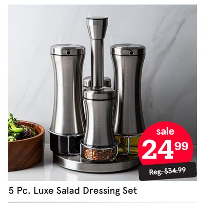 5 Pc. Luxe Salad Dressing Set