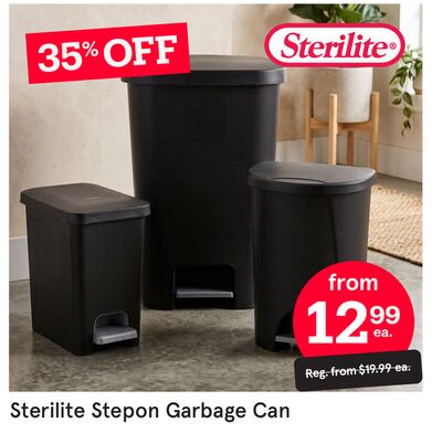 Sterilite Stepon Garbage Can