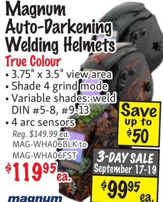 Magnum Auto-Darkening Welding Helmets