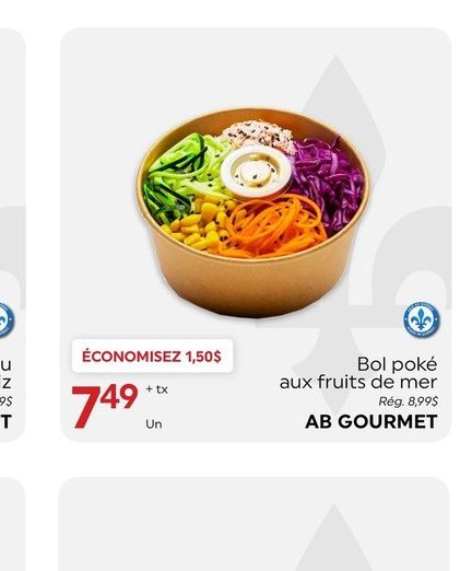 AB Gourmet Bol poké aux fruits de mer