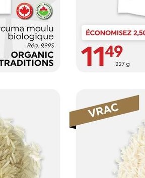 Riz jasmin blanc biologique en vrac