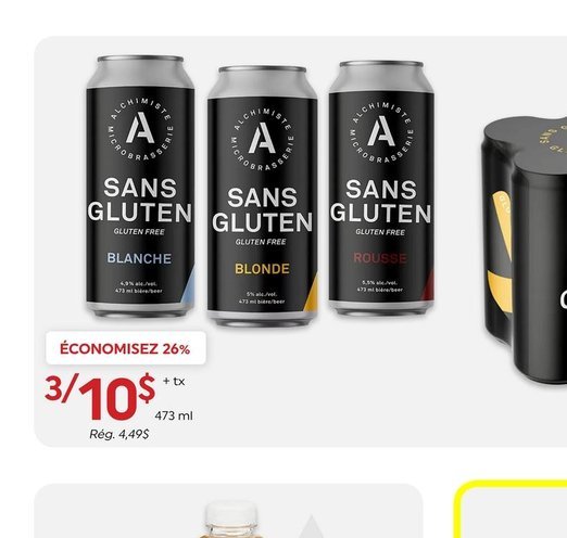 Bières sans gluten ALCHIMISTE