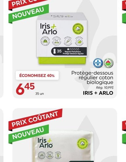 Iris + Arlo Protège-dessous régulier coton biol…
