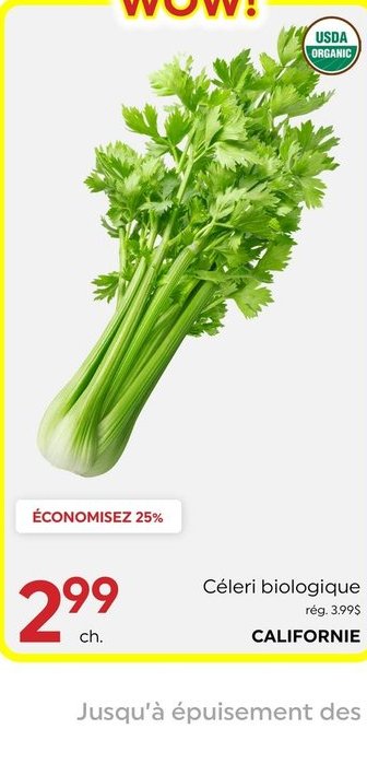 Céleri biologique