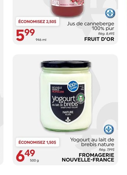 Yogourt au lait de brebis nature Fromagerie Nou…