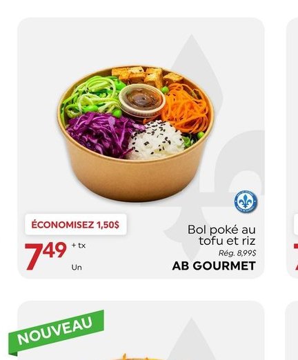 AB Gourmet Bol poké au tofu et riz