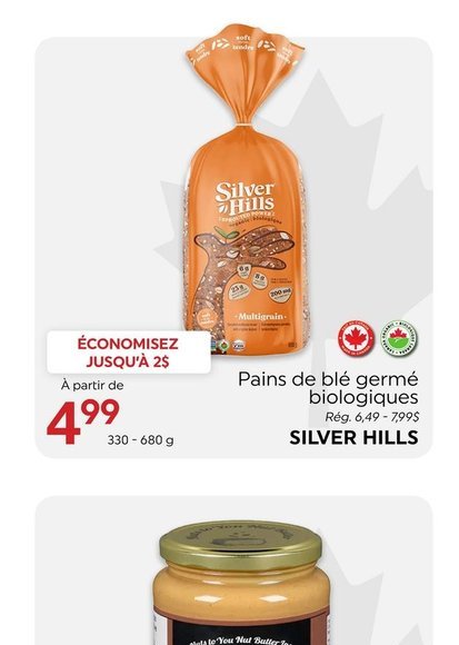 Pains de blé germé biologiques Silver Hills