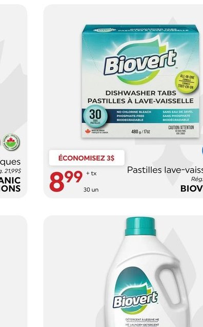 Pastilles lave-vaisselle BIOVERT