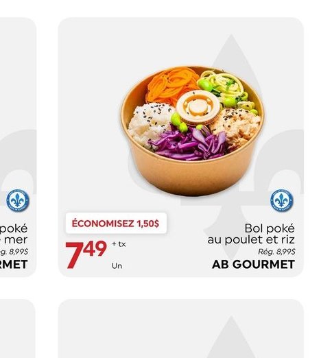 AB Gourmet Bol poké au poulet et riz