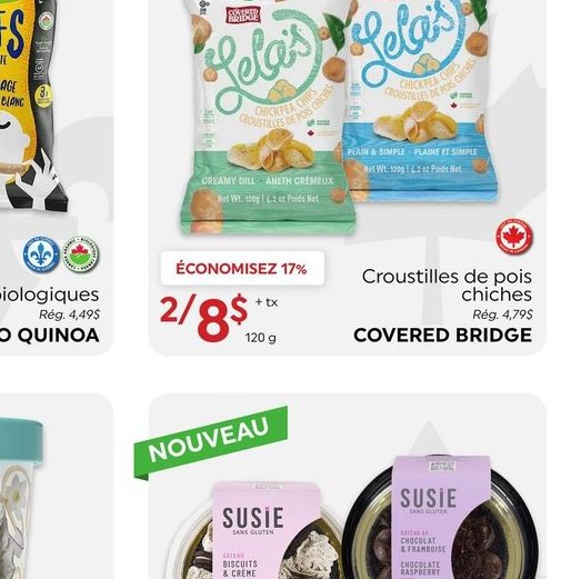 Croustilles de pois chiches COVERED BRIDGE