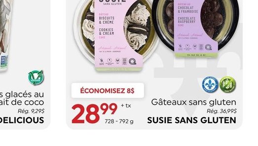 Gâteaux sans gluten SUSIE SANS GLUTEN