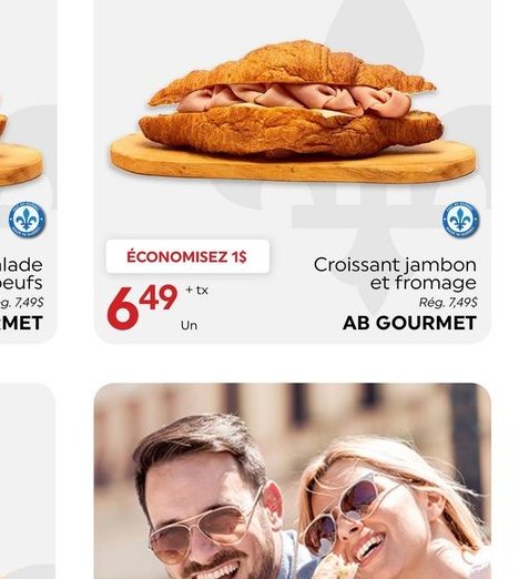 AB Gourmet Croissant jambon et fromage