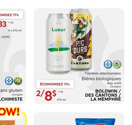 Variétés sélectionnées Bières biologiques