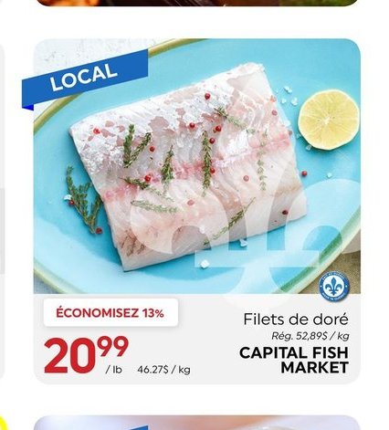 Filets de doré CAPITAL FISH MARKET