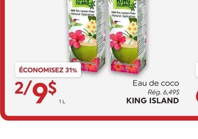 Eau de coco KING ISLAND
