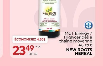 MCT Energy / Triglycérides à chaîne moyenne NEW…