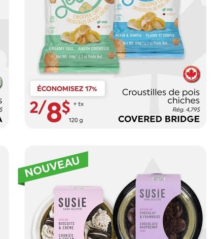 Croustilles de pois chiches Covered Bridge