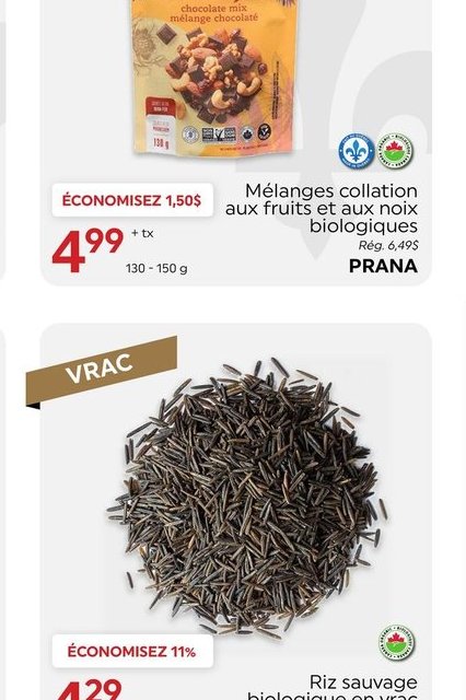 Prana Mélanges collation aux fruits et aux noix…