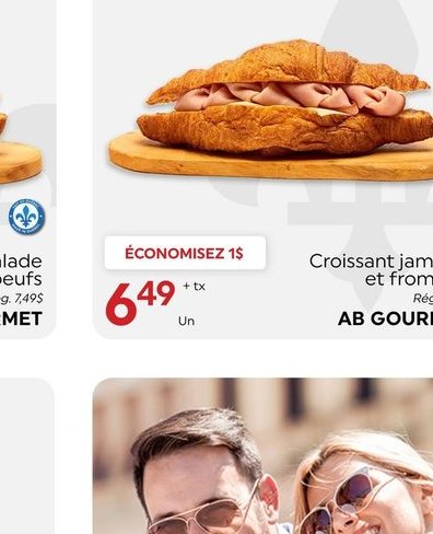Croissant jambon et fromage AB GOURMET