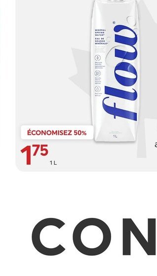 FLOW Eau de source alcaline