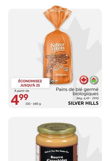 Pains de blé germé biologiques Silver Hills