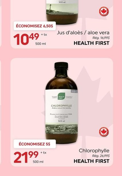 Jus d'aloes / aloe vera HEALTH FIRST