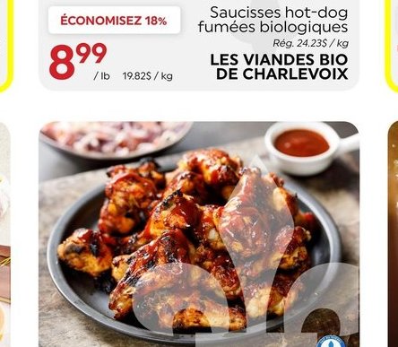 Ailes de poulet de grain précuites LA ROSE DES …