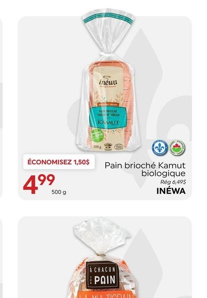 Pain brioché Kamut biologique Inewa