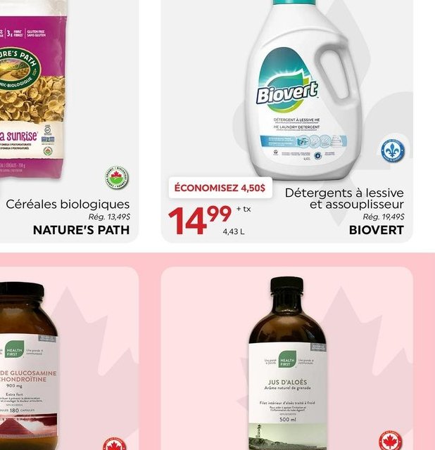 Détergent à lessive et assouplisseur BIOVERT