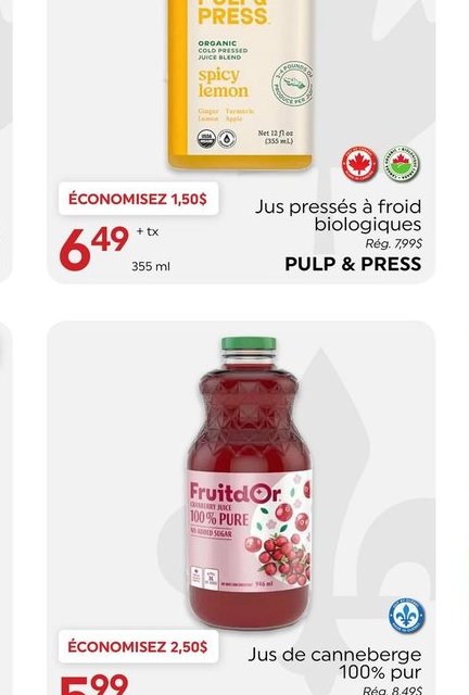Jus pressés à froid biologiques Pulp & Press